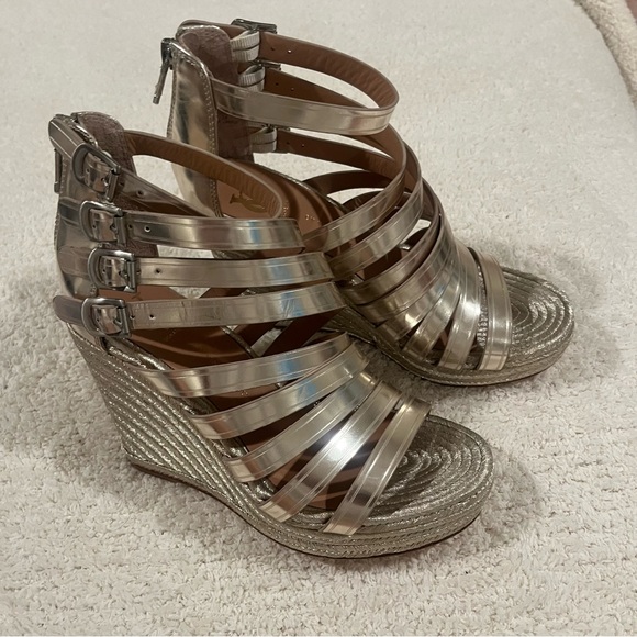 Vince Camuto Dominicah Metallic Wedge Sandals - Picture 1 of 3